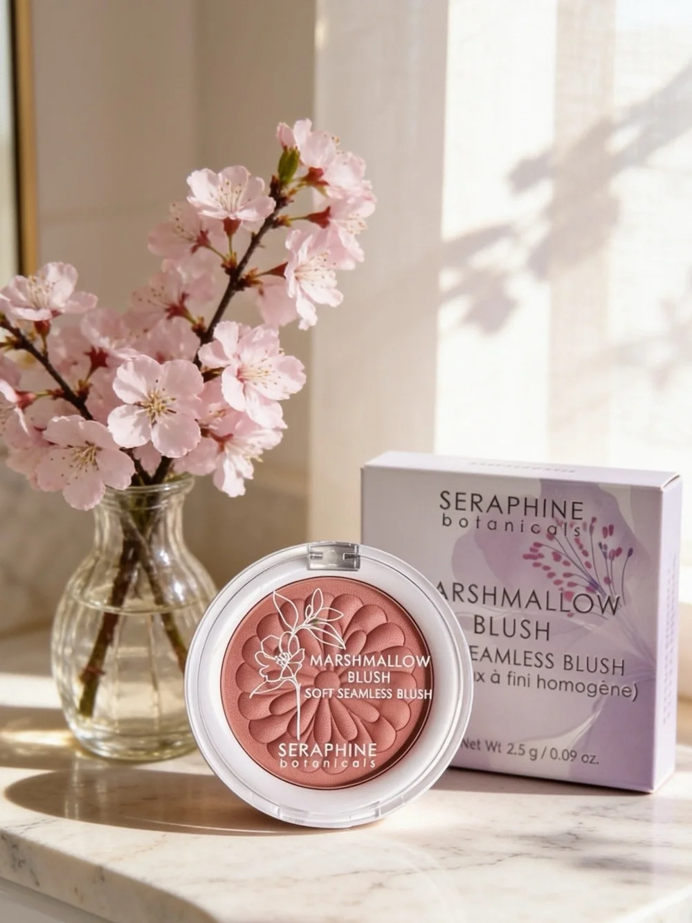 Seraphine Botanicals Marshmallow Blush and Bloomeffects Lip and cheek balm